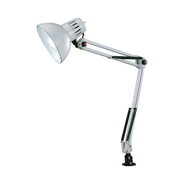 Bílá stolní lampa s ohybatelnou konstrukcí/s klipem (výška 73,5 cm) Tajo – Trio-image-3