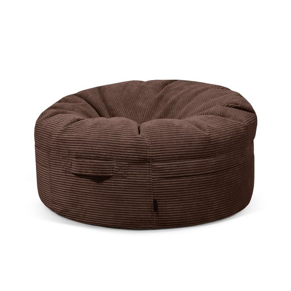 Tmavě hnědý manšestrový sedací vak Roll 105 – SLOWDOWN