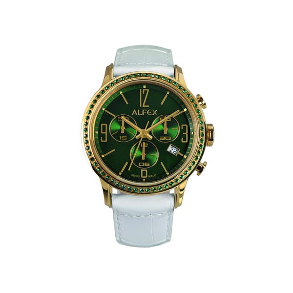 Dámské hodinky Alfex 5697 Yelllow Gold/White