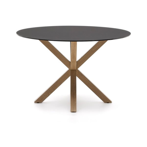 Kulatý jídelní stůl se skleněnou deskou ø 120 cm Argo – Kave Home-image-2