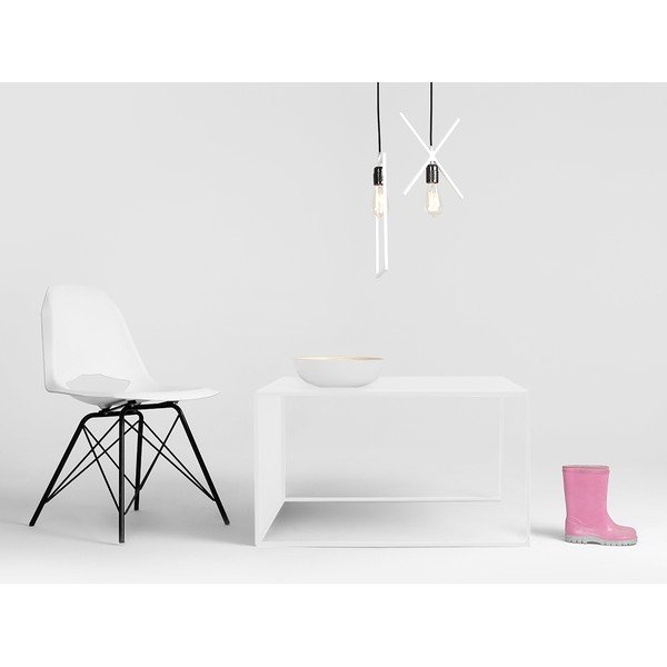 Bílý kovový konferenční stolek 80x80 cm 2Wall – CustomForm-image-3