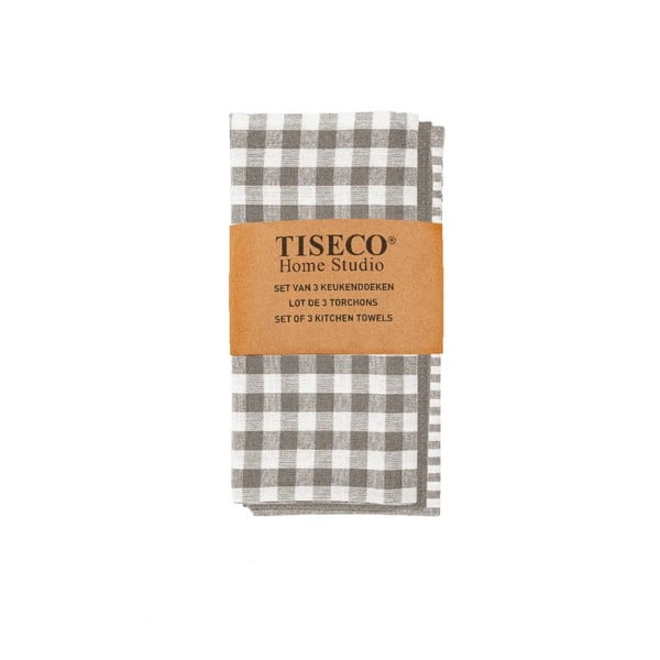 Bavlněné utěrky v sadě 3 ks 70x50 cm Lines - Tiseco Home Studio-image-1
