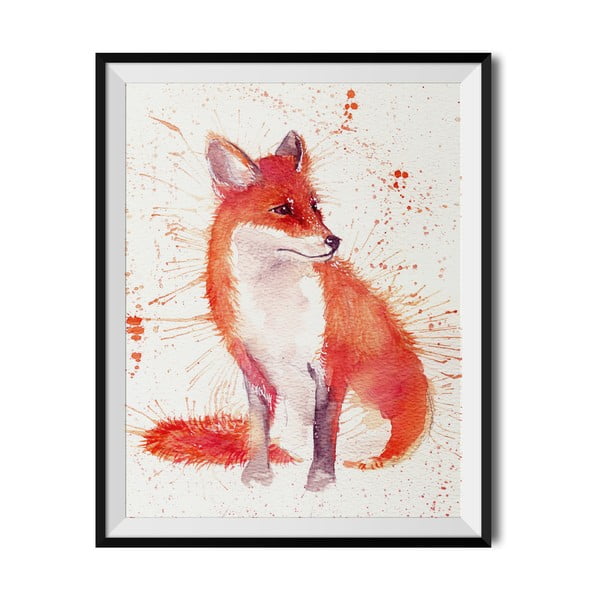 Zarámovaný plakát Wraptious Splatter Fox