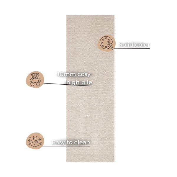 Béžový běhoun Mint Rugs Supersoft, 80 x 250 cm-image-4