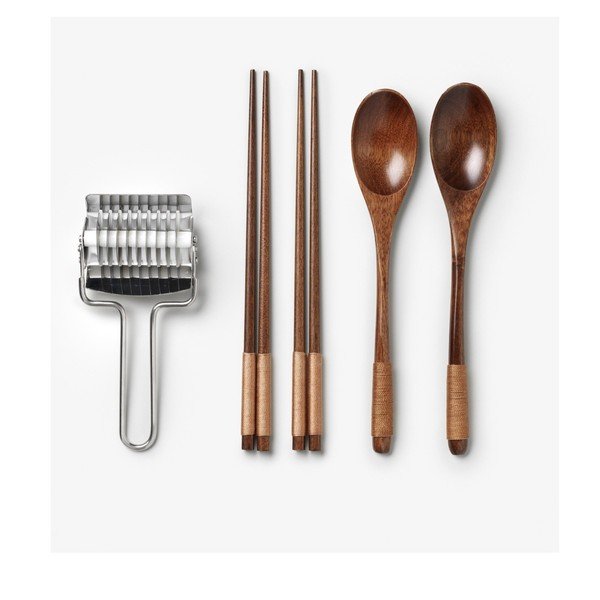 Modré nerezové/bambusové hůlky v sadě pro 2 osoby The Essentials - Ramen Tools – Printworks