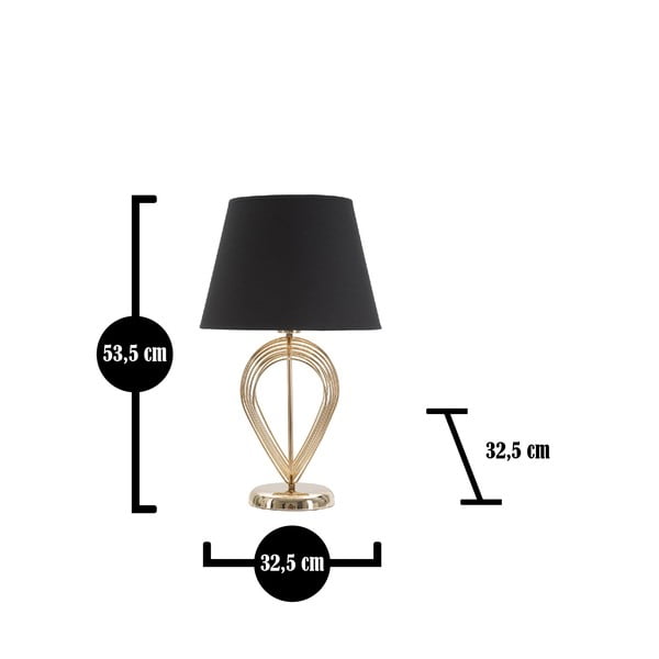 Černá stolní lampa Mauro Ferretti Maxt, ø 32,5 cm-image-2