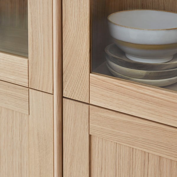 Vitrína s osvětlením v dekoru dubu 89x199 cm Mistral - Hammel Furniture-image-2