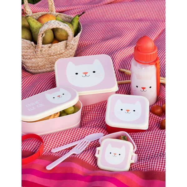 Růžový svačinový box Rex London Cookie the Cat-image-1