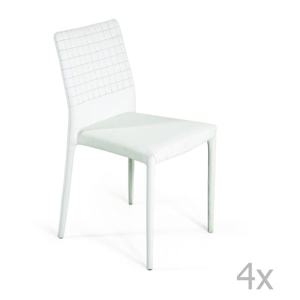 Sada 4 bílých židlí Global Trade Regina