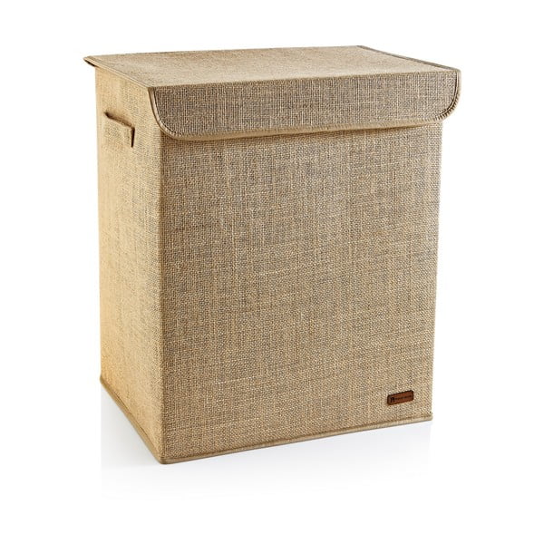 Světle hnědý koš na prádlo z juty 67 l – Mioli Decor