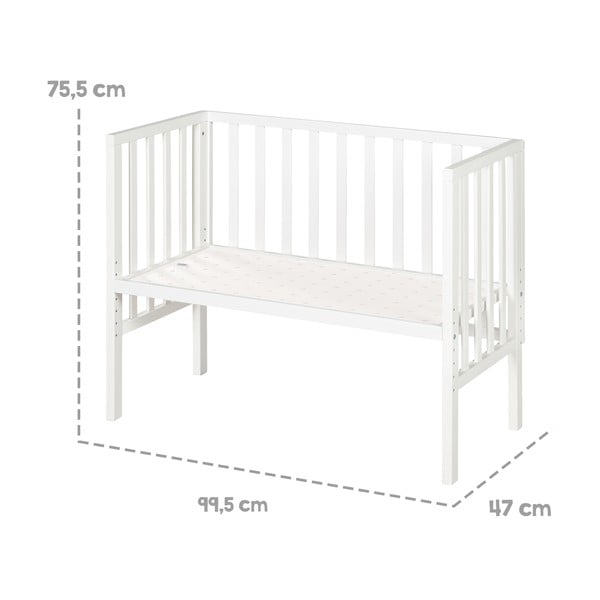 Bílá postýlka 90x45 cm – Roba-image-4