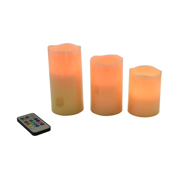 LED svíčky v sadě 3 ks (výška 10 cm) – Hilight