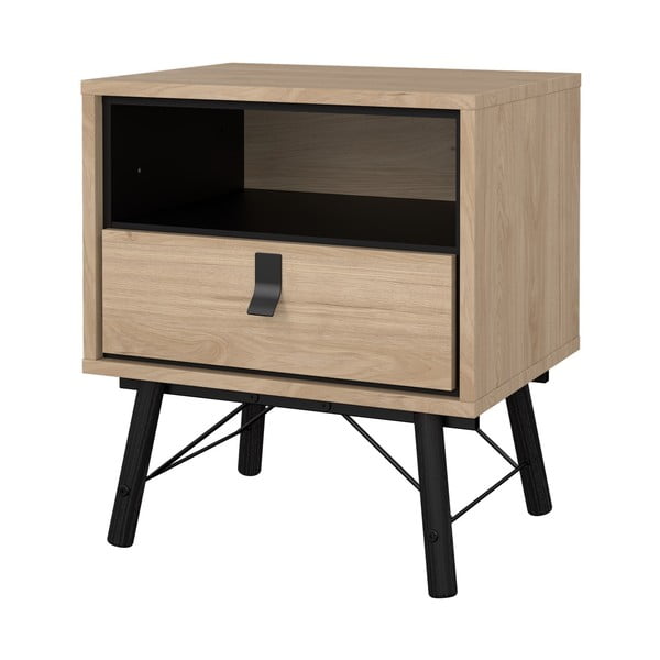 Noční stolek v dekoru dubu v přírodní barvě Ry – Tvilum-image-4