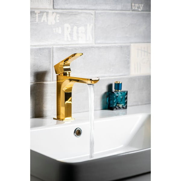Stojánková umyvadlová baterie ve zlaté barvě Spy – Sapho-image-2