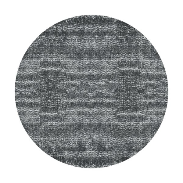 Černý bavlněný koberec PT LIVING Washed, ⌀ 150 cm