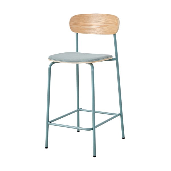 Barové židle v sadě 2 ks v modro-přírodní barvě (výška sedáku 66 cm) Adriana – Marckeric-image-2