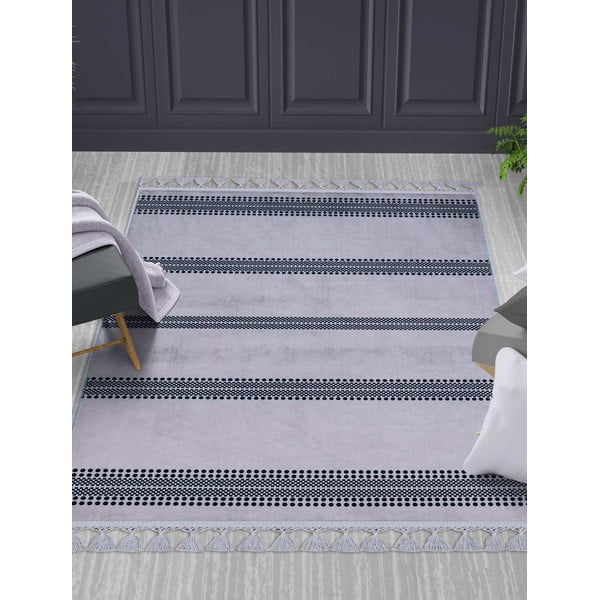 Šedý pratelný koberec 120x80 cm - Vitaus-image-1