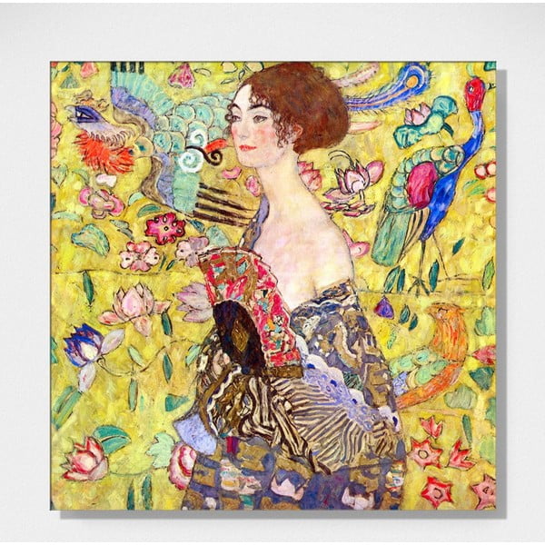 Reprodukce obrazu Gustav Klimt - Lady With Fan, 50 x 50 cm-image-1