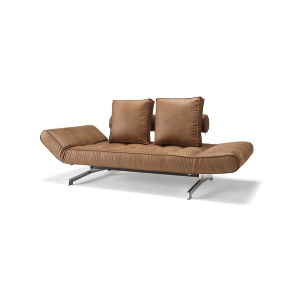 Hnědá polohovatelná lenoška Innovation Ghia Chrome Faunal Brown-image-2