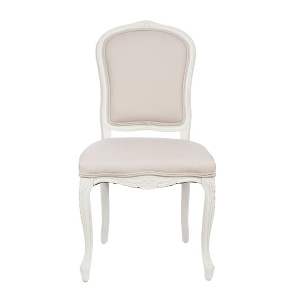 Bílá židle Louis XV, šedá