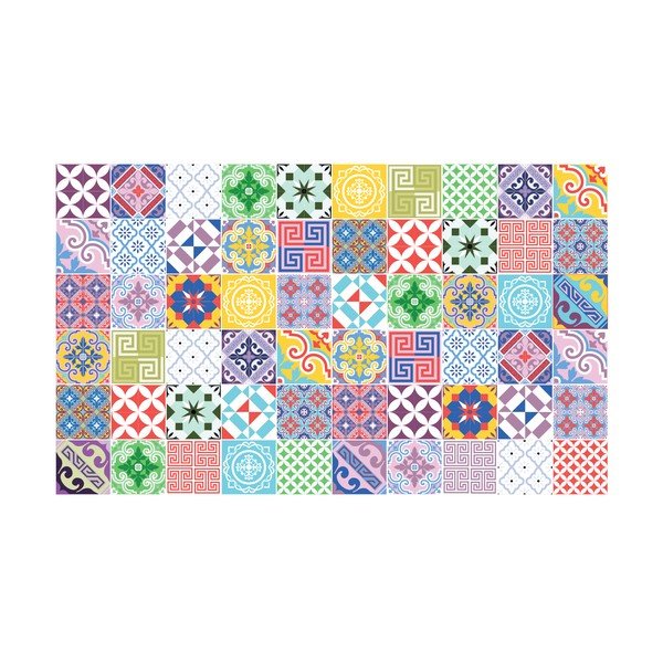 Sada 60 nástěnných samolepek Ambiance Vintage Artistic Tiles, 10 x 10 cm-image-2