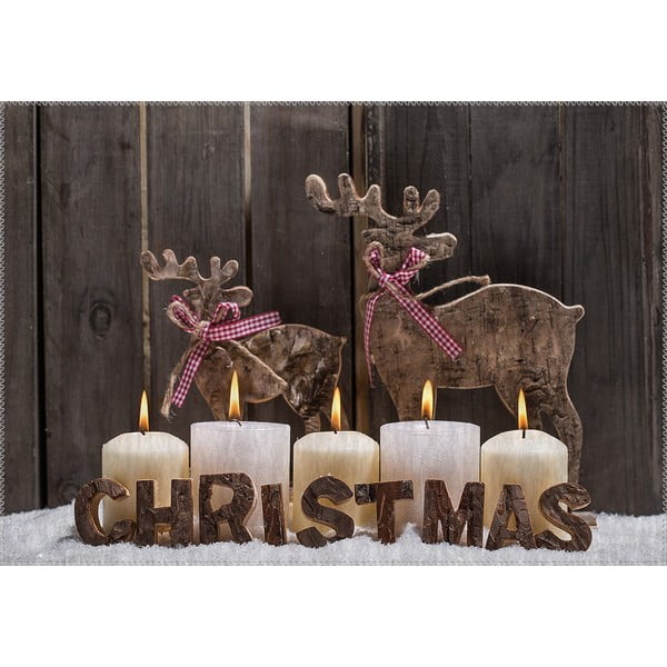 Koberec Vitaus Christmas Period Candles With Sign, 50 x 80 cm