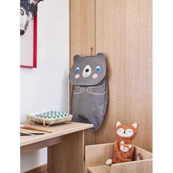 Hnědý látkový závěsný organizér Darling Bear – OYOY Mini-image-1