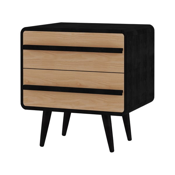 Noční stolek v černo-přírodní barvě Chantal – Støraa-image-1
