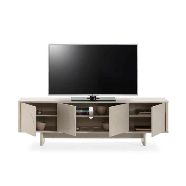 Krémový TV stolek 180x55x40 cm Solei – MOME-image-2