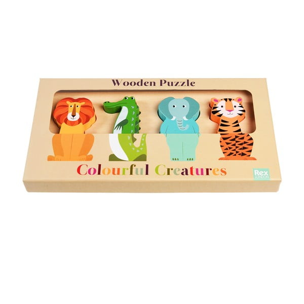 Dřevěné puzzle Colourful Creatures – Rex London-image-2