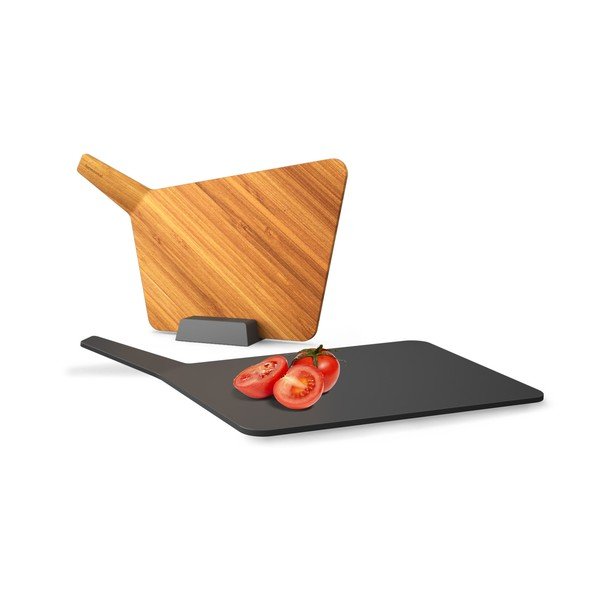 Prkénka se stojánkem Chopping Board Set, šedá