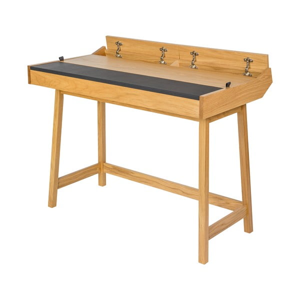 Pracovní stůl z dubového dřeva Woodman Brompton-image-3