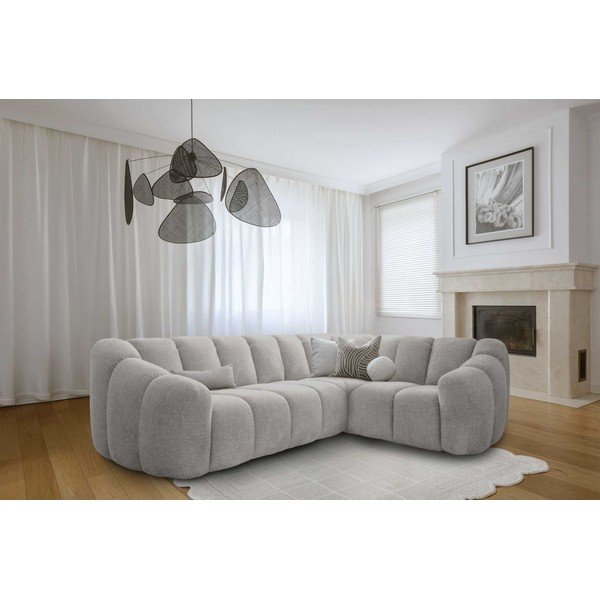 Světle šedá rohová pohovka (pravý roh/do L) Shell – Miuform-image-2