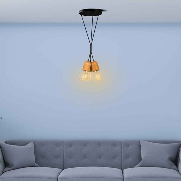 Závěsné svítidlo v černo-přírodní barvě Tahiti – Squid Lighting-image-1