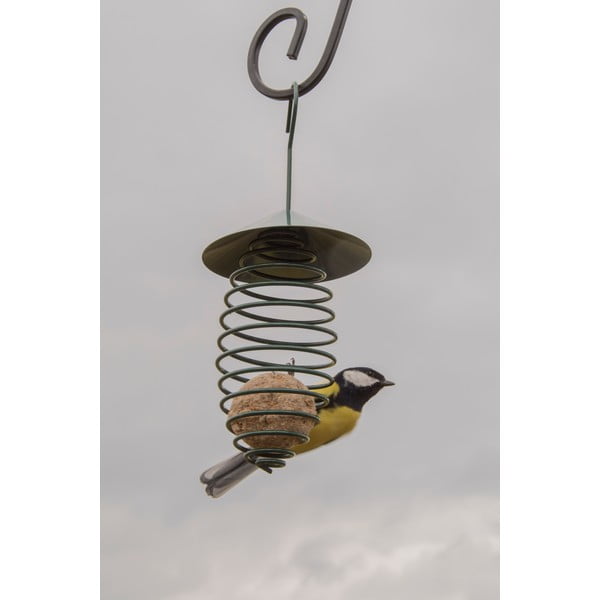 Tmavě zelené kovové krmítko se střechou Esschert Design, ⌀ 10,8 cm-image-1