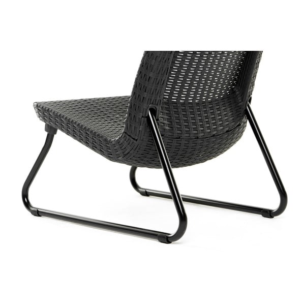 Tmavě šedý zahradní lounge set z umělého ratanu pro 2 Rio – Keter-image-2