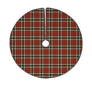 Červený pratelný bavlněný kulatý koberec pod stromeček ø 133 cm Classic and Checkered – Butter Kings
