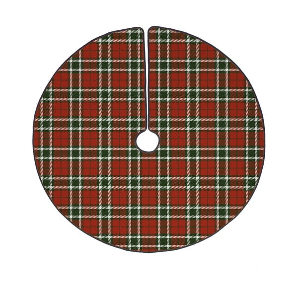 Červený pratelný bavlněný kulatý koberec pod stromeček ø 133 cm Classic and Checkered – Butter Kings