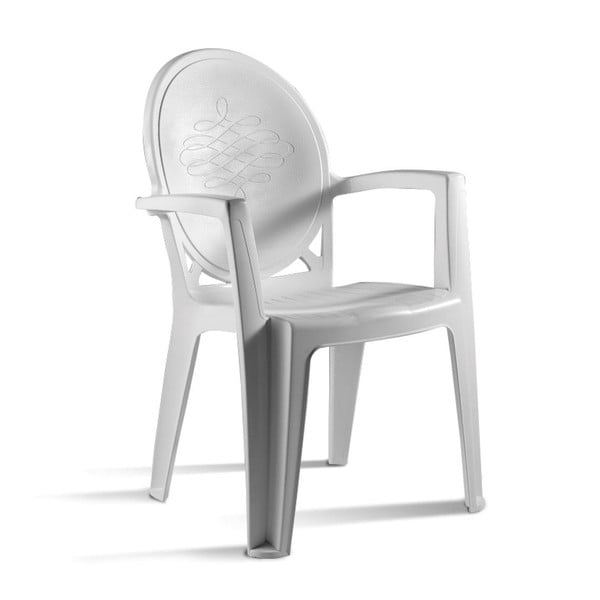 Bílá plastová stohovatelná židle Felice