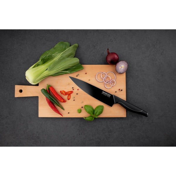 Černý nerezový kuchařský nůž Nirosta Wave-image-2