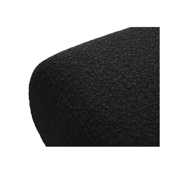 Černý taburet z textilie bouclé Molino – Micadoni Home-image-2