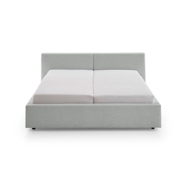 Šedá čalouněná dvoulůžková postel bez roštu 160x200 cm Cube – Meise Möbel-image-4