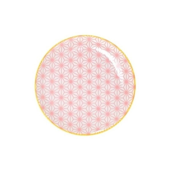 Malý růžový porcelánový talíř Tokyo Design Studio Star, ⌀ 16 cm