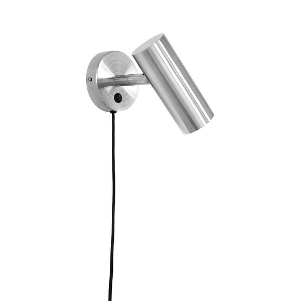 Ocelové nástěnné svítidlo do zásuvky ve stříbrné barvě Paris – House Nordic