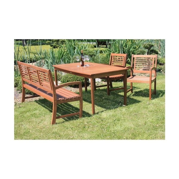 Zahradní jídelní stůl z eukalyptového dřeva 90x150 cm Madison – Garden Pleasure-image-1