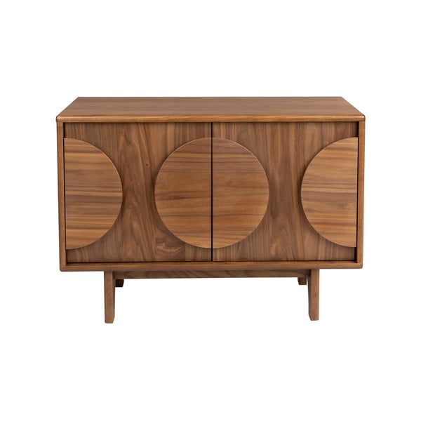 Hnědá nízká komoda v dekoru ořechu 82x58 cm Groove – Zuiver