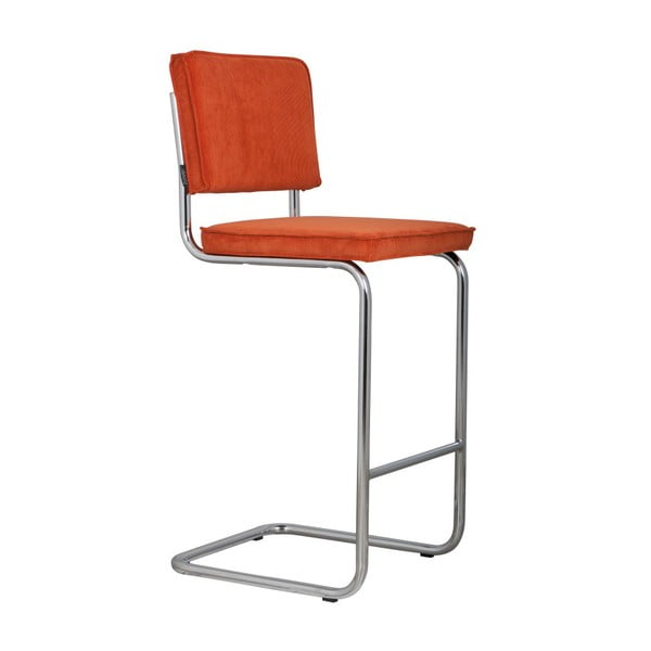 Oranžová barová židle Zuiver Ridge Rib