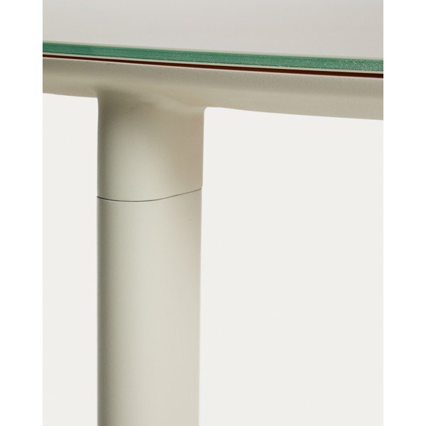 Kulatý zahradní jídelní stůl se skleněnou deskou ø 120 cm Erice – Kave Home-image-3