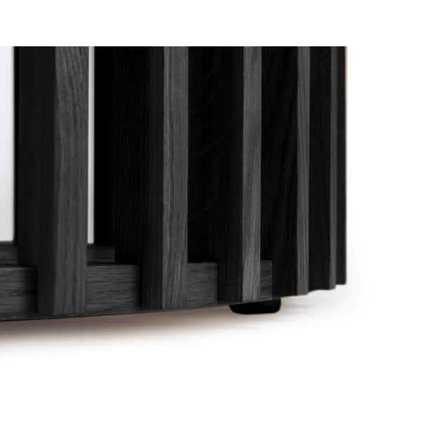 Černý konferenční stolek z dubového dřeva Woodman Drum, ø 83 cm-image-1