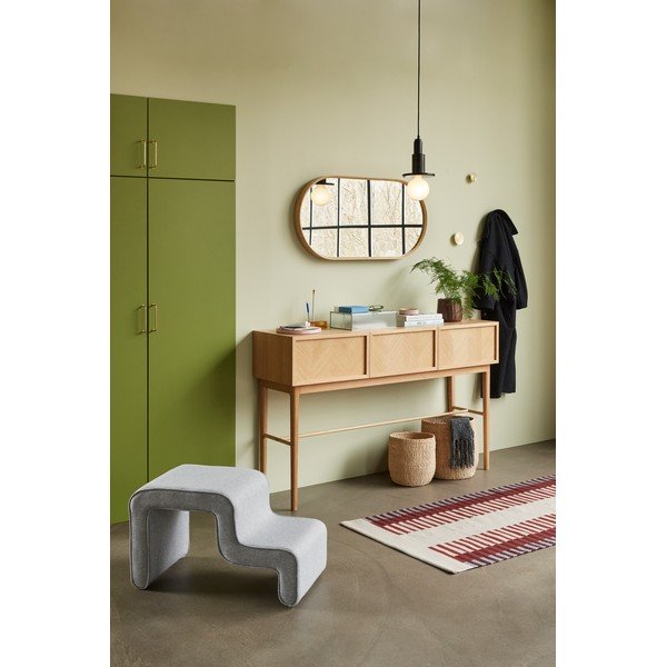 Konzolový stolek v dekoru dubu v přírodní barvě 38x150 cm Herringbone – Hübsch-image-1
